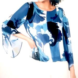 ALFANI - Angel Sleeve Floral Top